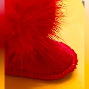 UGG Shape Boot Keychain with Pom-Pom High Quality Handmade Car Charm Bag Charm